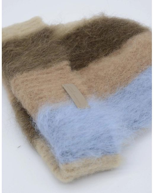 AMI Brown Striped Beanie