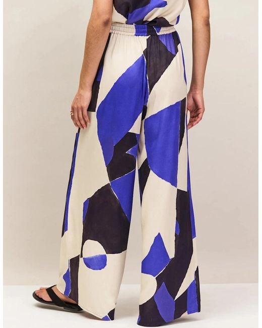 Ro&zo Blue Abstract Print Trousers