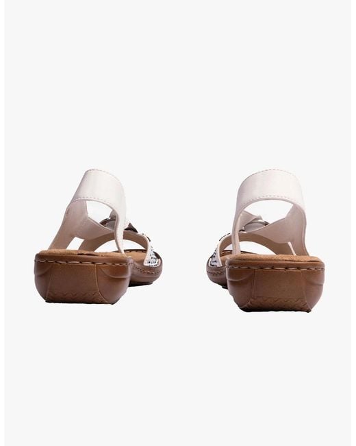 Rieker White 60880 Slingback Sandals