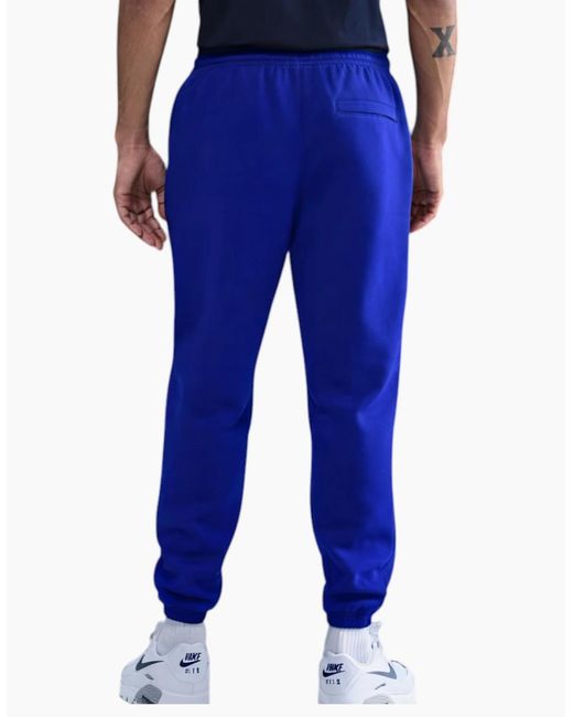 Nike Blue Club Joggers Fn3808 Cuffed Brushed Trousers for men