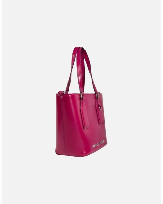 Marc Jacobs Pink Small Saffiano Leather Tote Crossbody Bag
