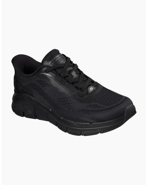 Skechers Black Relaxed Fit Flex Zayder Textile Mesh/Synthetic Trainers for men