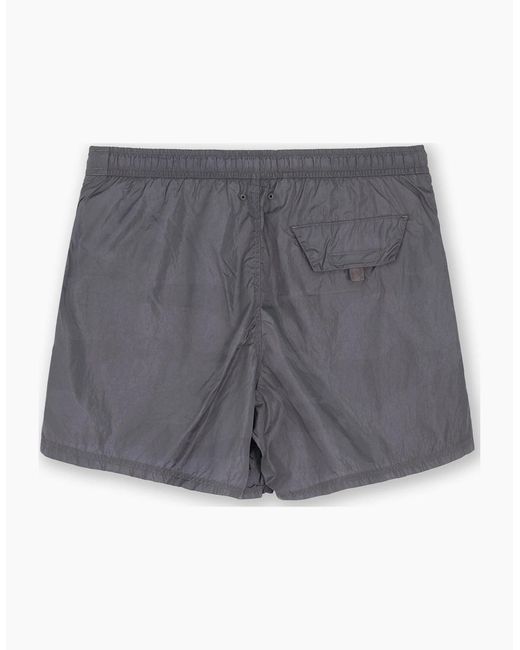 Stone Island Gray Faded Camo Swimshorts for men