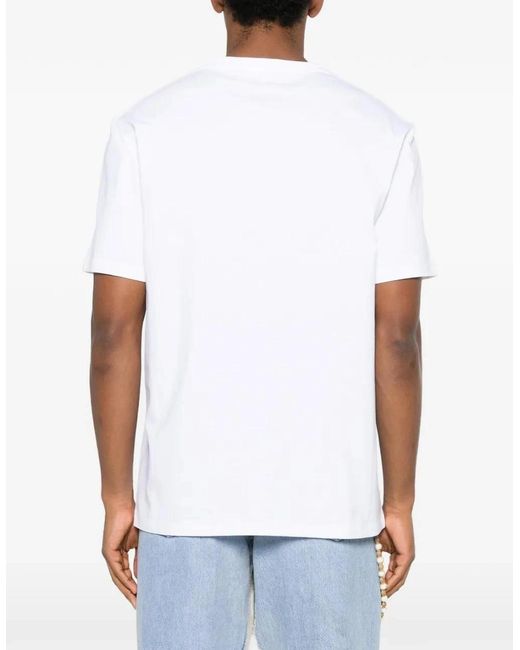 Loewe White Pocket Embroidered Logo T-Shirt for men