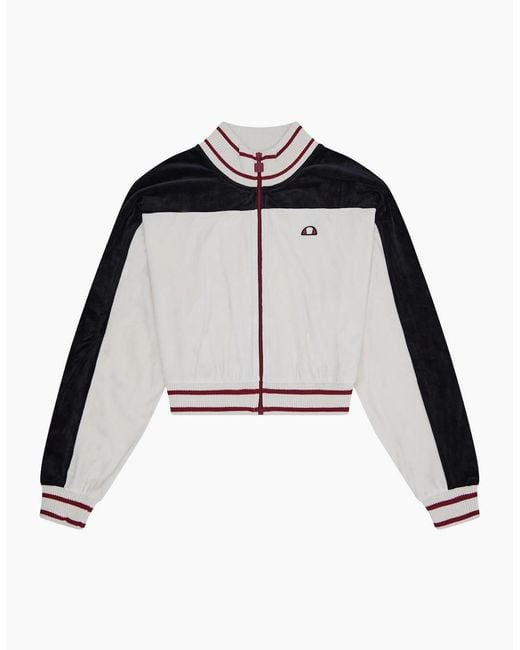 Ellesse Black Bloom Cropped Track Top