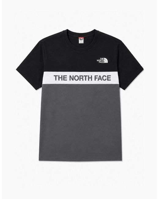 The North Face Black Colour Block T Shirt for men