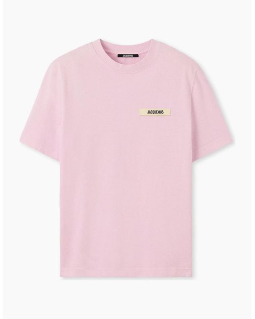 Jacquemus Pink Le T-Shirt Gros Grain T-Shirt for men
