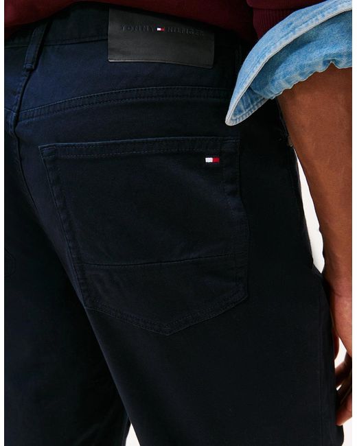 Tommy Hilfiger Blue Essential Twill Denton 5 Pocket Chinos for men