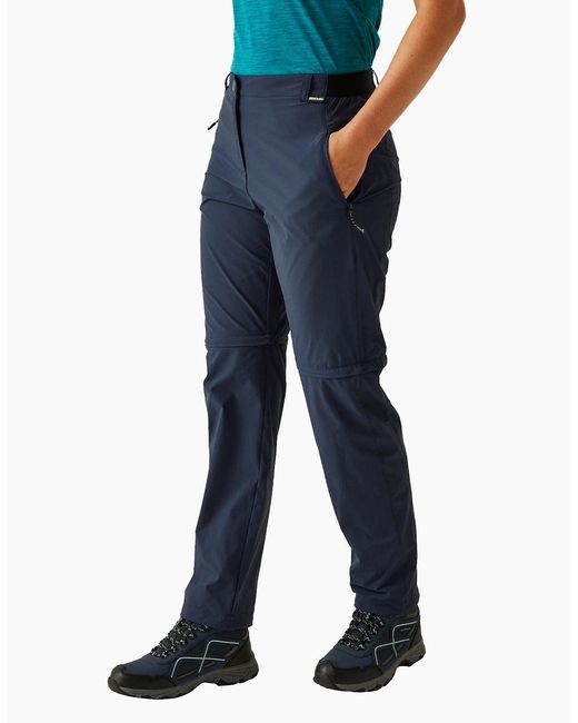 Regatta Blue Ladies Travel Light Ii Packaway Hiking Trousers