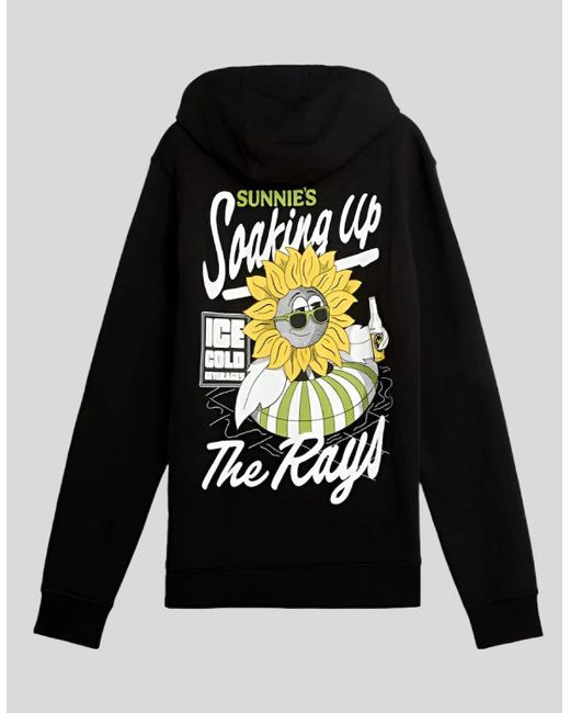 Lyle & Scott Black Sunnies Pool Bar Graphic Pullover Hoodie for men