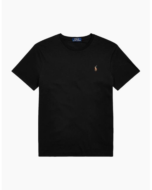 Polo Ralph Lauren Black Interlock Custom Slim T-Shirt 001 for men