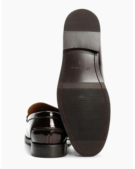 Ben Sherman Red Buster Leather Burgundy Loafers for men