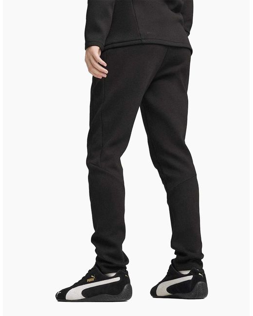 PUMA Black Evostripe Core Fleece Tapered Joggers for men