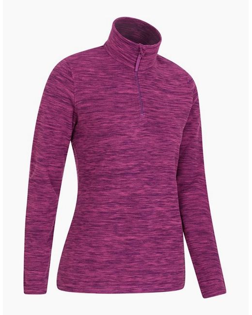 Mountain Warehouse Purple Ladies Snowdon Melange Fleece Top
