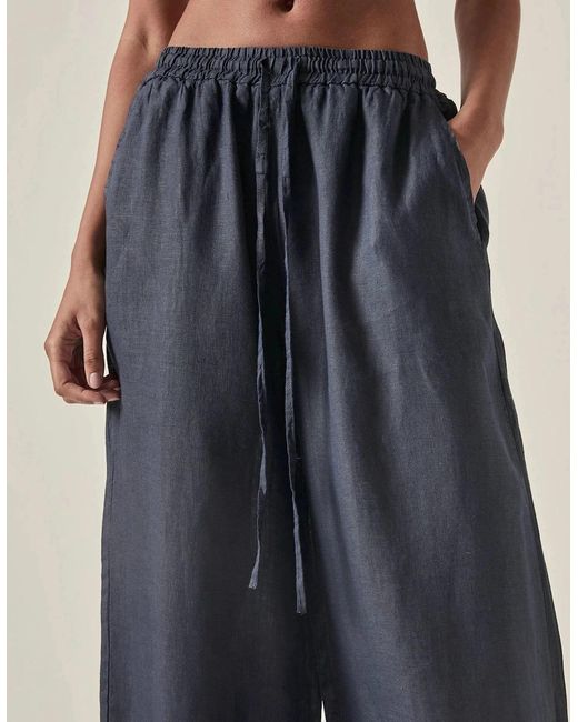 James Lakeland Blue Pure Linen Trousers