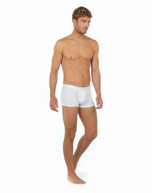 Hom White Modal Cotton Boxer Trunk for men
