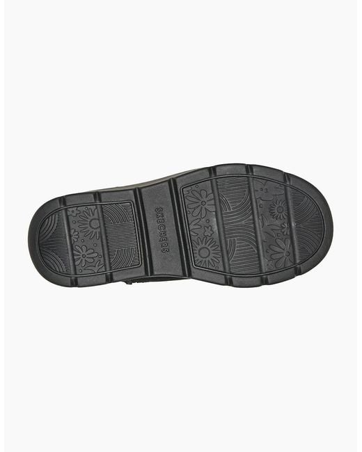 Skechers Black Keepsakes Cozy Mini Leather Suede/Faux Fur Boots