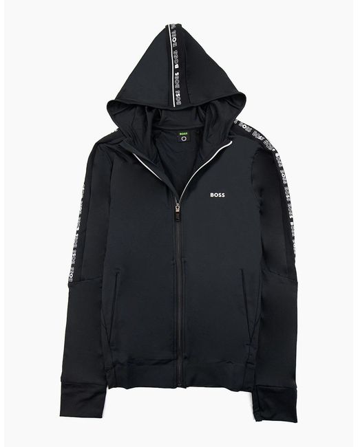 Boss Blue Sicoon Gym Zip Up Sweatshirt 001 for men