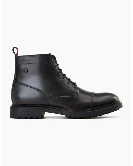 Base London Black Boulton Toe Cap Boots for men