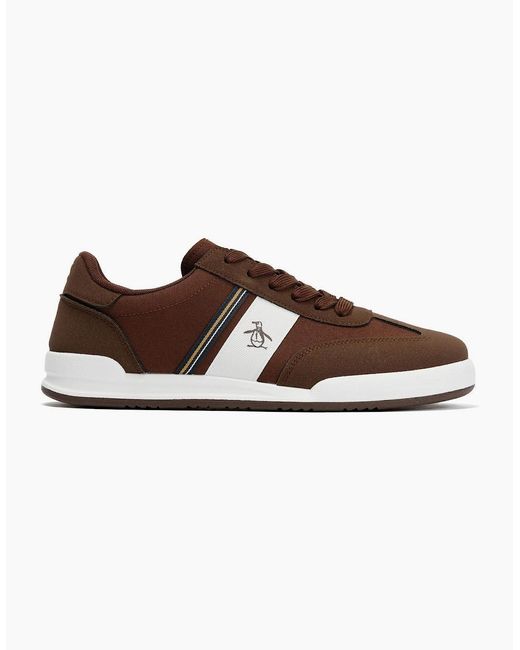 Original Penguin Brown Penguin Gaz Chocolate Trainers for men