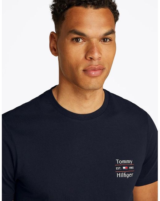 Tommy Hilfiger Blue Stack T Shirt for men