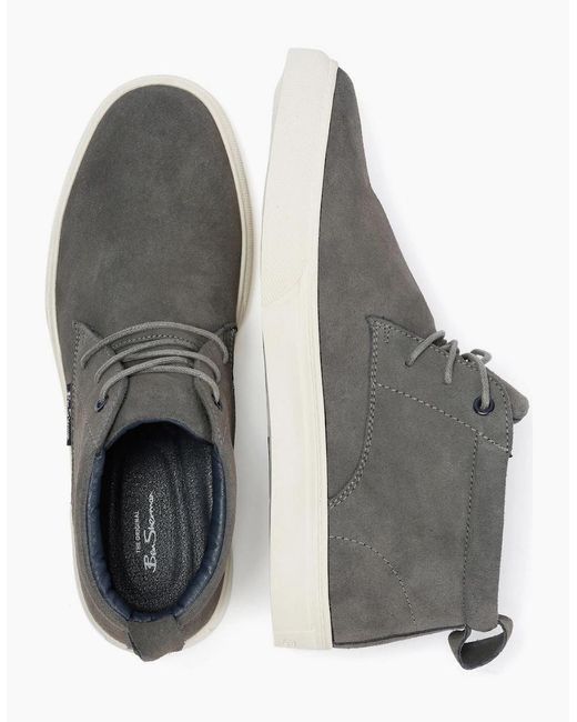 Ben Sherman White Parkway Suede Boots for men