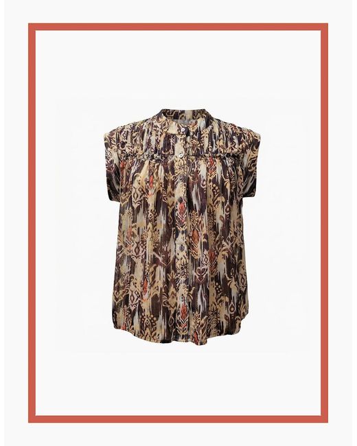 Nooki Design Green Deloris Printed Ikat Blouse