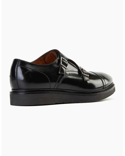 Base London Black Knight Monk Shoes for men
