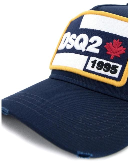 DSquared² Blue Patch Cargo Baseball Cap for men