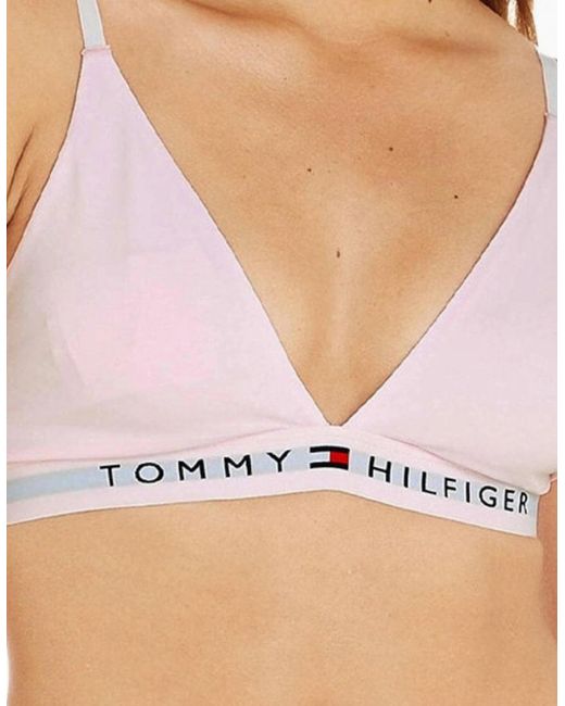 Tommy Hilfiger Pink Th Original Unlined Triangle Bra, Light