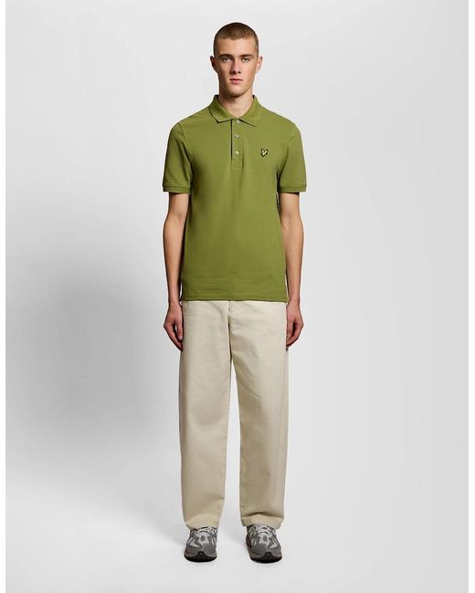 Lyle & Scott Green Cotton Polo Shirt for men