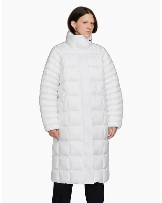 Nike White Full Length Coat