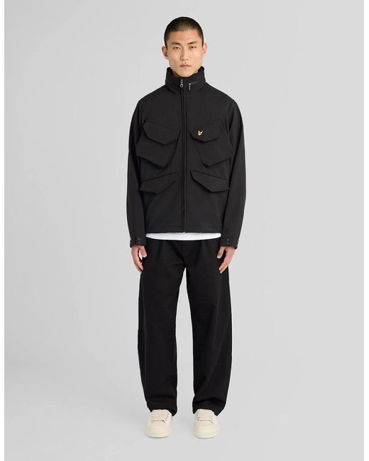 Lyle & Scott Black Softshell Field Jacket for men