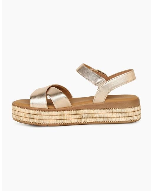 Gabor Metallic Wick Platform Sandal