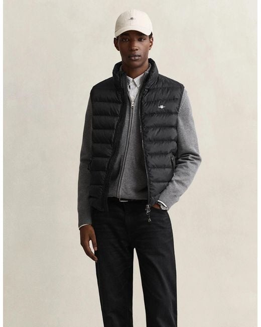 Gant Black Light Down Shield Logo Gilet for men