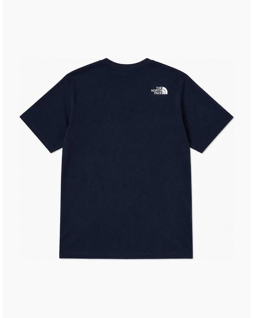 The North Face Blue Colour Block T Shirt for men