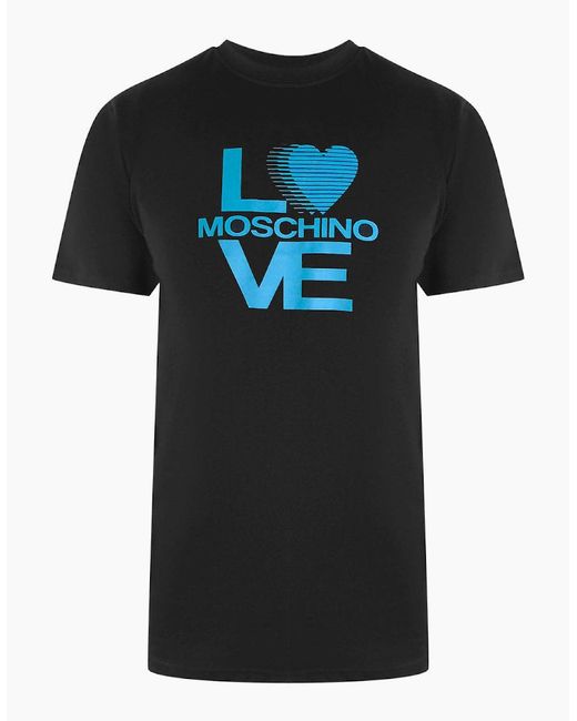 Love Moschino Black Logo Print T-Shirt for men