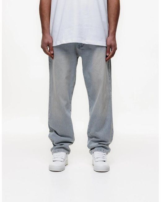 Magrit Gray Core Straight Jeans for men