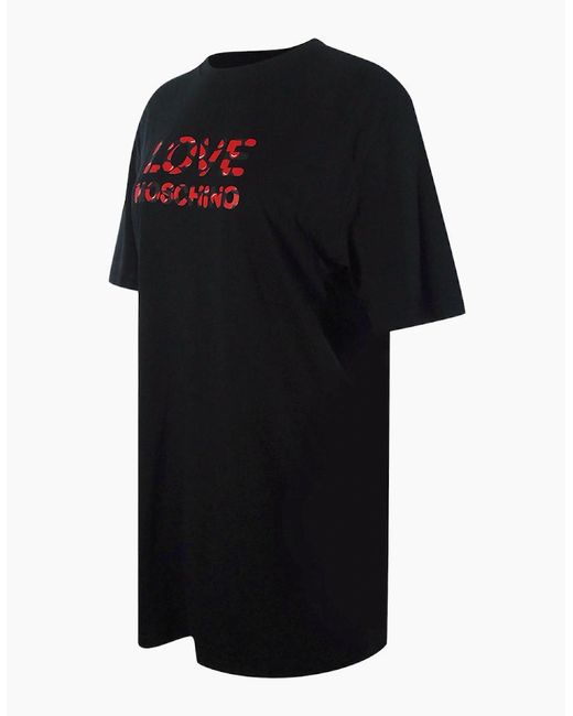 Love Moschino Black Bubble Logo T-Shirt