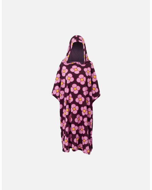 Regatta Red Ladies Orla Kiely Ii Spinning Flower Towelling Hooded Towel