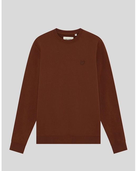 Lyle & Scott Red Superfine Cotton Crew Neck Sweatshirt for men