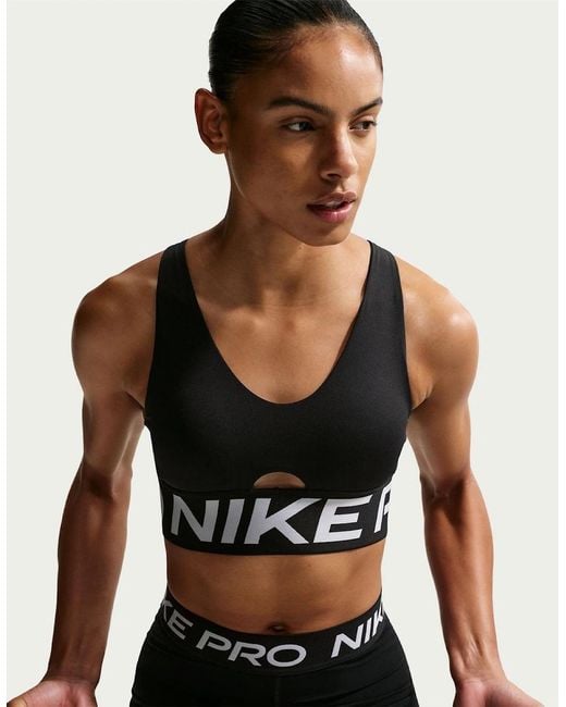 Nike Black Indy Scoop Neck Sports Bra