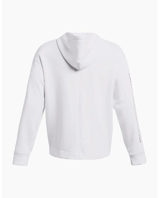 Under Armour White Pride Hooded Relaxed Fit Sweatshirt for men