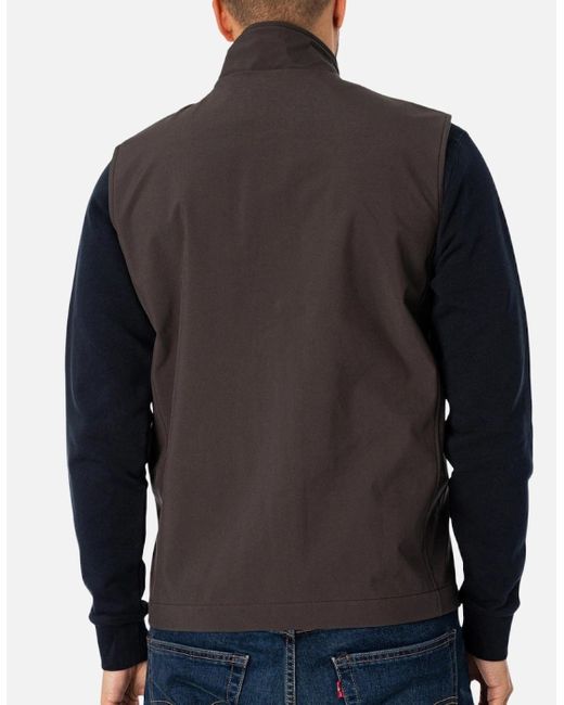 Lyle & Scott Brown Lyle & Scott Branded Logo Softshell Dark Gilet Jacket for men