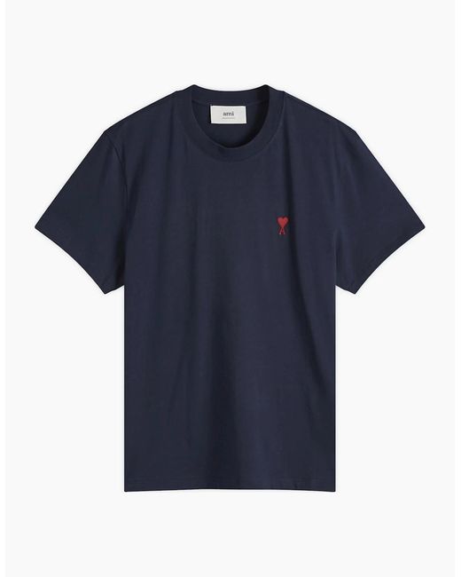 AMI Blue Small Adc Classic T-Shirt for men