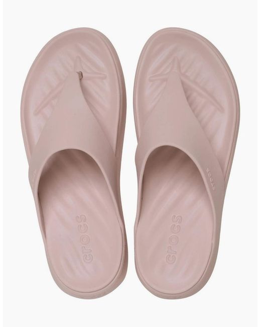 CROCSTM Pink Getaway Triangle Flip Sandals