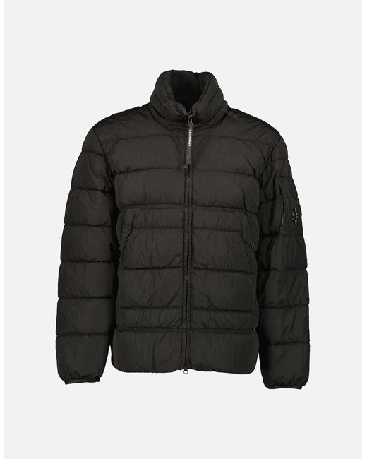 C P Company Black Eco-Chrome R Down Lens Jacket for men