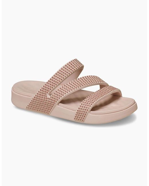CROCSTM Pink Getaway Strappy Eva Quartz Sandals