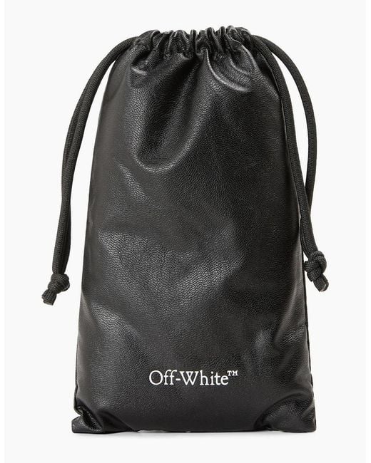 Off-White c/o Virgil Abloh Black Style 8D Rectangle Full Rim Sunglasses for men