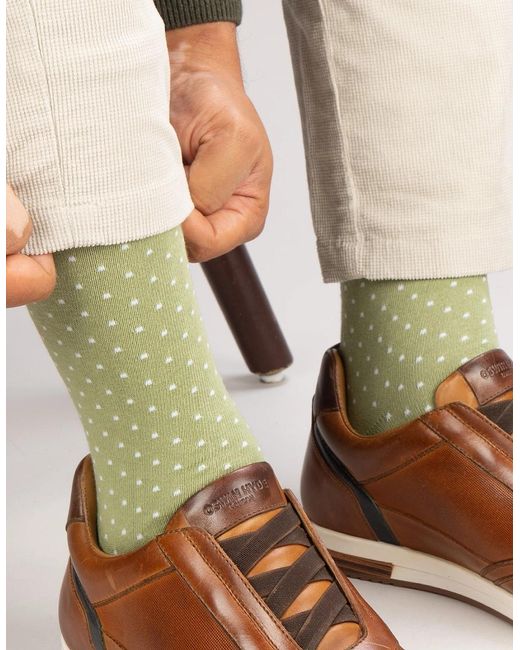 Oswin Hyde Green Polka Pastel for men